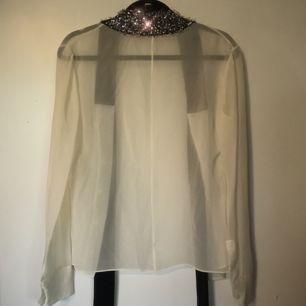 Rare Authentic Valentino Jeweled Pussy-bow Blouse - Picture 3 of 8
